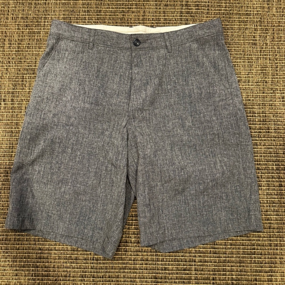 Greg Norman for Tasso Elba Dark Gray Flat Front Tailored Shorts